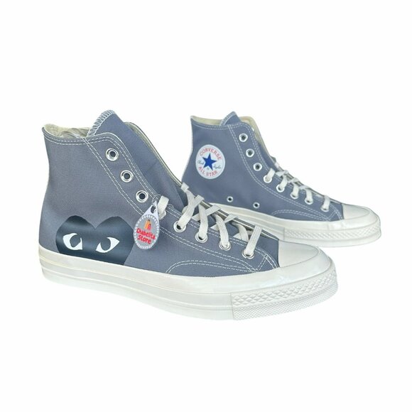 ✨Converse Chuck 70 Hi Comme Des Garçons Play Size 8.5 Men's Shoes Gray 171847C✨ - Picture 2 of 9